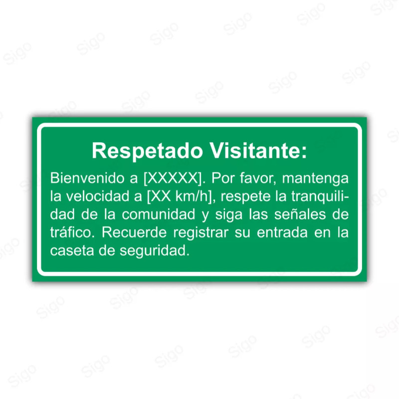 ‣ Rótulo Vial Informativo - Personaliz... | SIGO