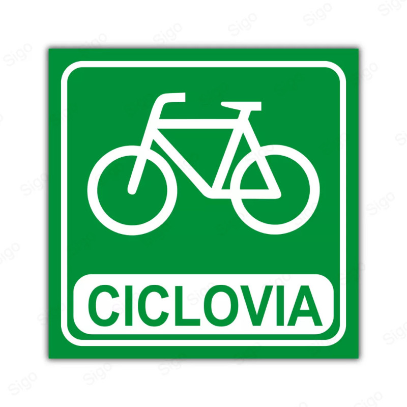 Rótulo Vial Informativo - Ciclovia |Cod. VIF - 35