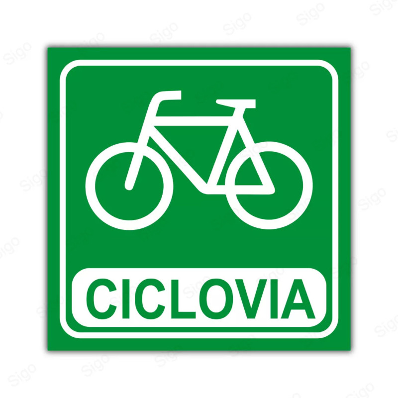 Rótulo Vial Informativo - Ciclovia |Cod. VIF-35