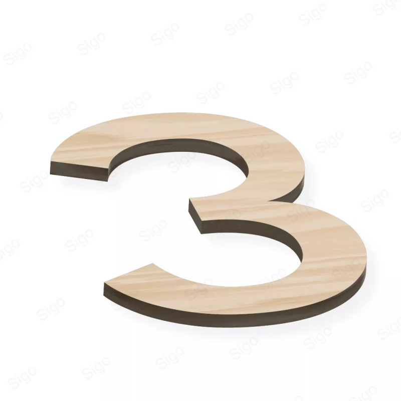 Números Troquelados En Madera