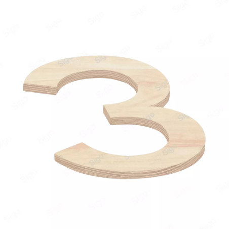 Números Troquelados En Plywood