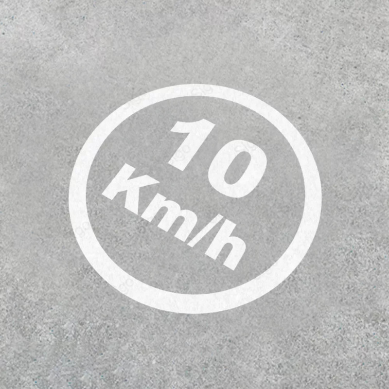 Pintado Señal Velocidad Máxima 10 Km/h | Señalización Horizontal