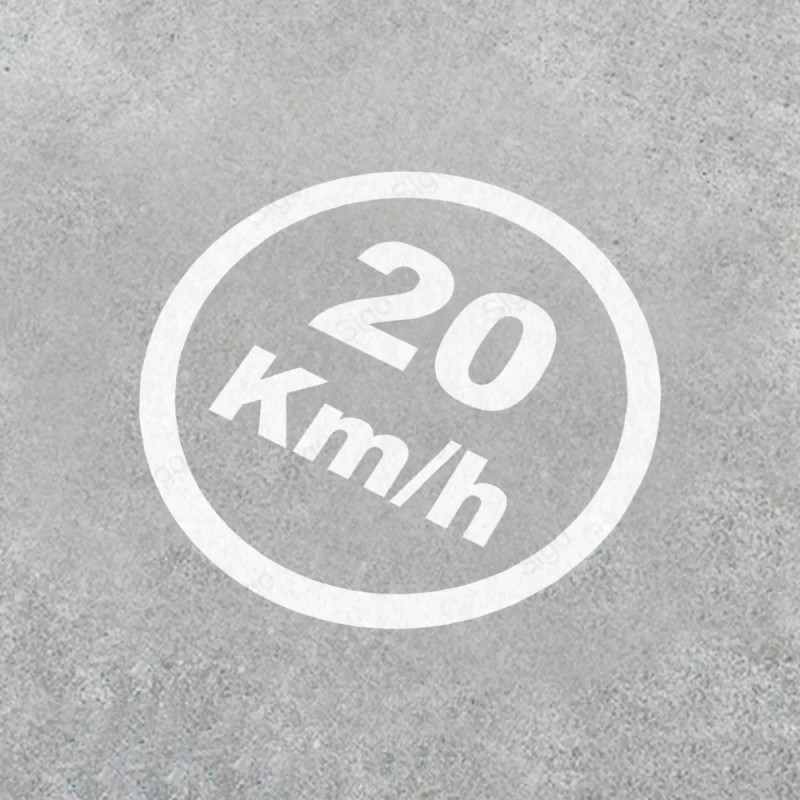 Pintado Señal Velocidad Máxima 20 Km/h | Señalización Horizontal