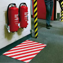Pintado Zona Seguridad Extintor Achurado 45° | Señalizacion Horizontal