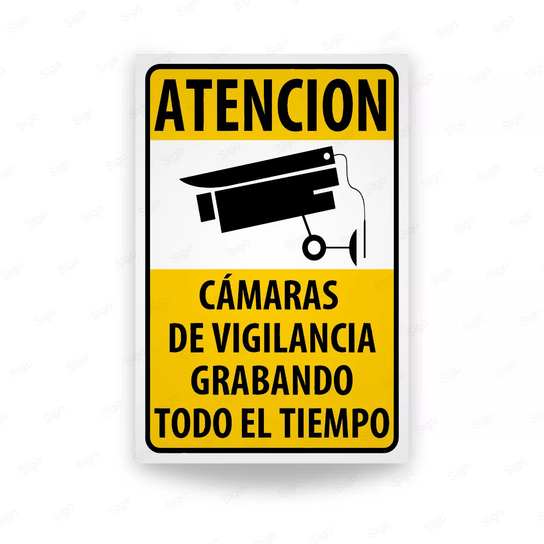 señal de cámara de vigilancia en español