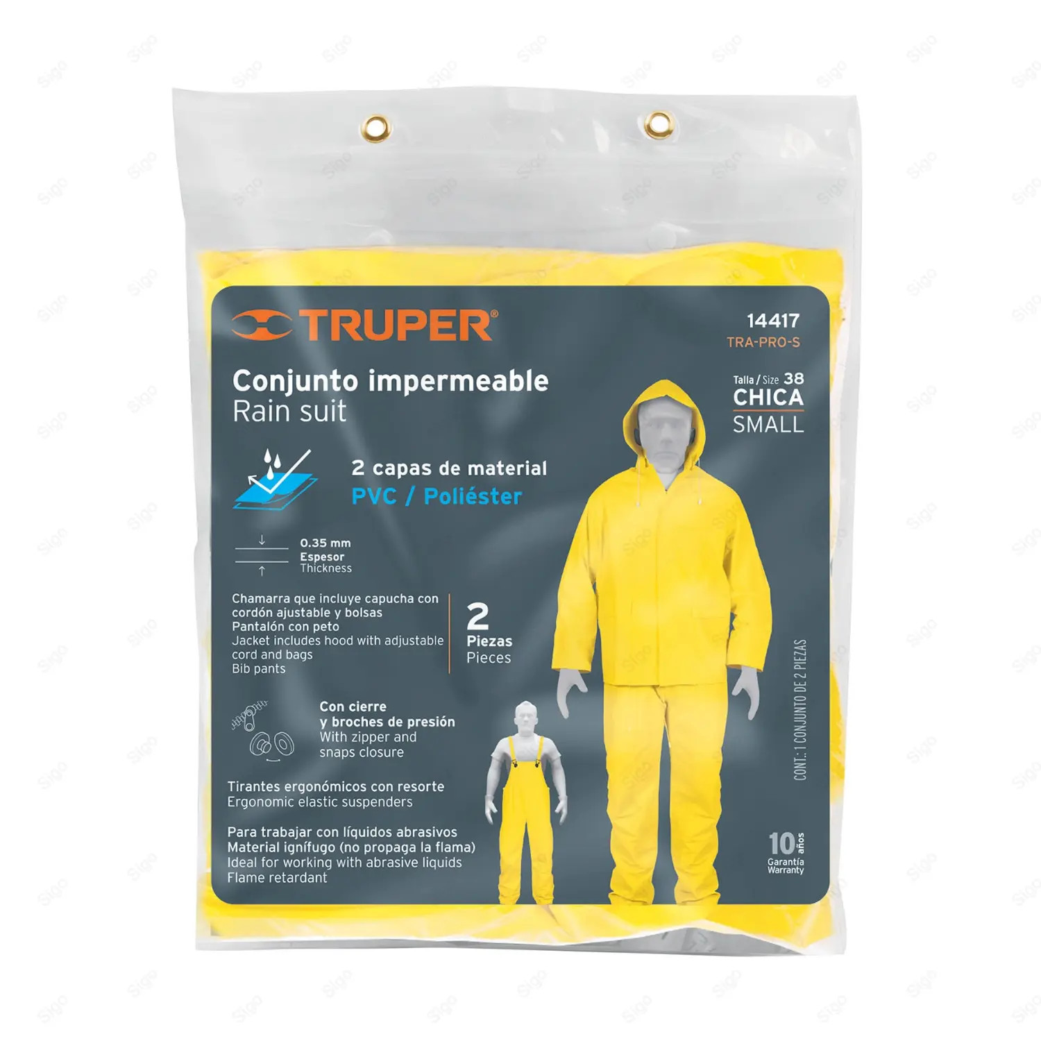 ▶︎ Conjunto Impermeable Doble Capa PVC, G Truper