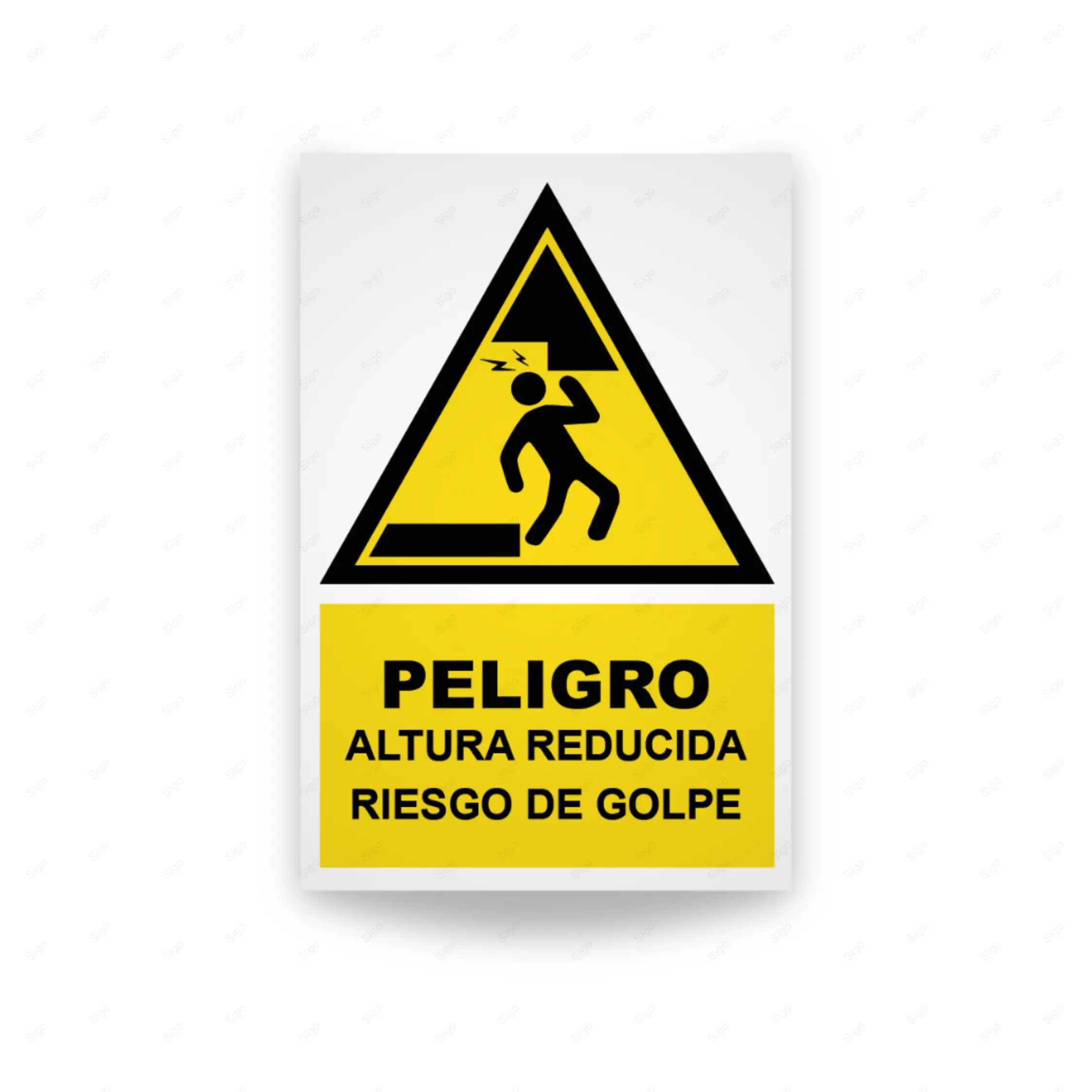 Rótulo Atención - Peligro altura reducida... | SIGO